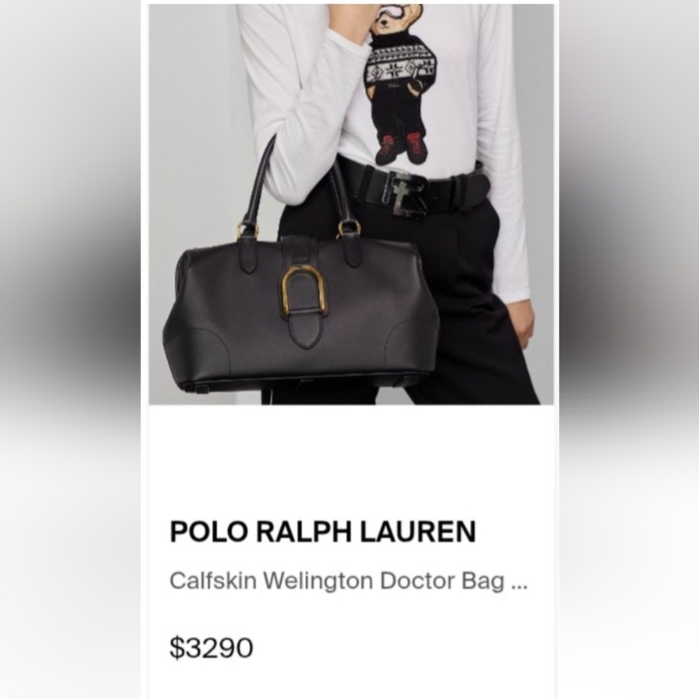 Ralph Lauren Welington Collection, Calfskin Doctor Bag, Dark Brown, 2022 - Picture 3 of 16